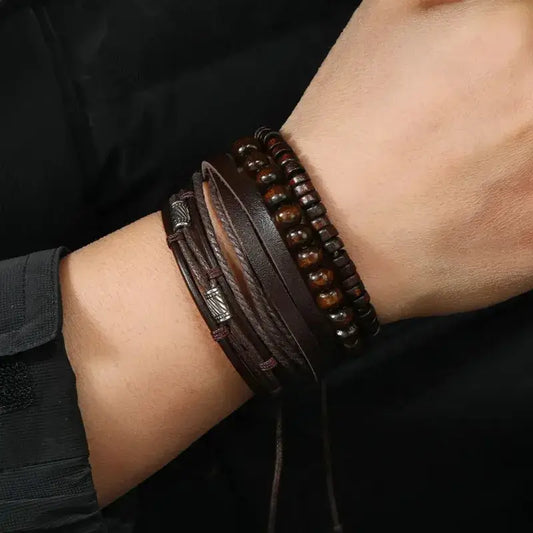 Kit Pulseiras WoodSoul – Conexão Natural - 4 Unidades