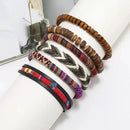 Kit Tibetano Equilíbrio & Energia - 6 Pulseiras em Madeira e Linha