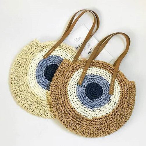 Bolsa de Palha Olho Grego Redonda 🧿