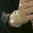 Bracelete em Quartzo Cristal e Prata S925 – Energia Pura e Clareza Interior