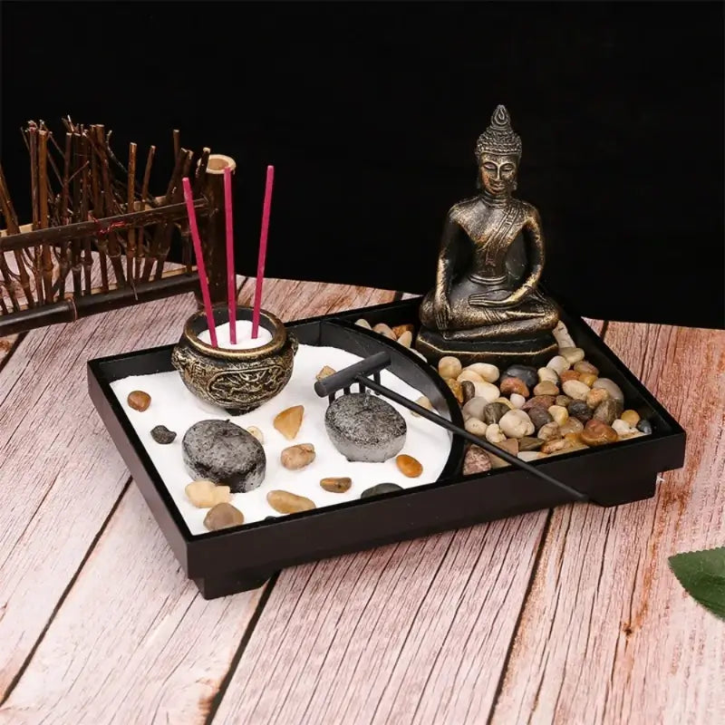 Jardim Zen de Meditação com Buda