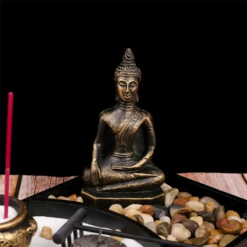 Jardim Zen de Meditação com Buda