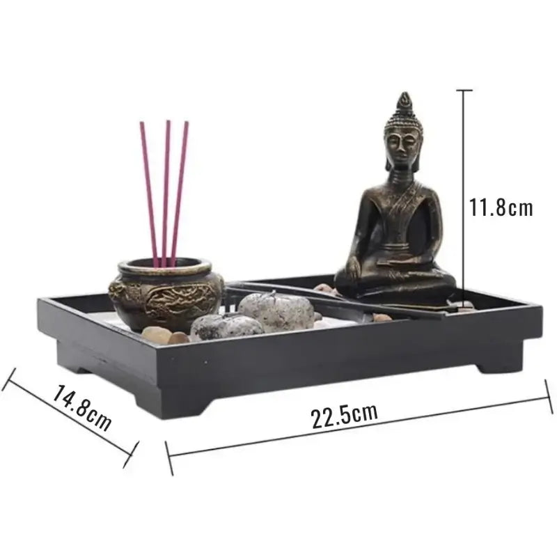 Jardim Zen de Meditação com Buda