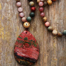 Japamala em Mix de Pedras Jaspe Naturais