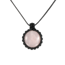 Colar Uni com Cristal Quartzo Rosa