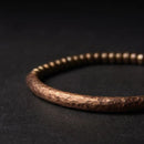 Bracelete em Cobre Martelado à Mão com Contas - Linha Nepal