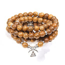 Japamala Budista com 108 Contas em Madeira