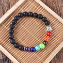 Japamala + Pulseira 7 Chakras 108 Contas - Com Pedras Vulcânicas