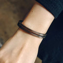 Bracelete em Cobre Duo Feito à Mão - Linha Nepal