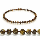 Pulseira em Âmbar Báltico Para Bêbes e Crianças - Musgo