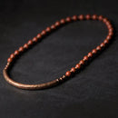 Bracelete em Cobre a Pedras Jaspe Vermelho Natural - Linha Nepal