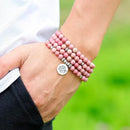 Japamala Om com 108 Contas em Pedras Naturais - Aventurina Rosa