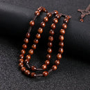 Terço em Madeira com Medalha de São Bento e Crucifixo