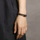 Bracelete em Cobre e Madeira Ébano - Linha Nepal