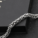 Bracelete Hamsa Mão de Fátima em Prata Envelhecida