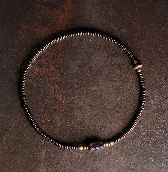 Bracelete em Cobre e Madeira Ébano - Linha Nepal