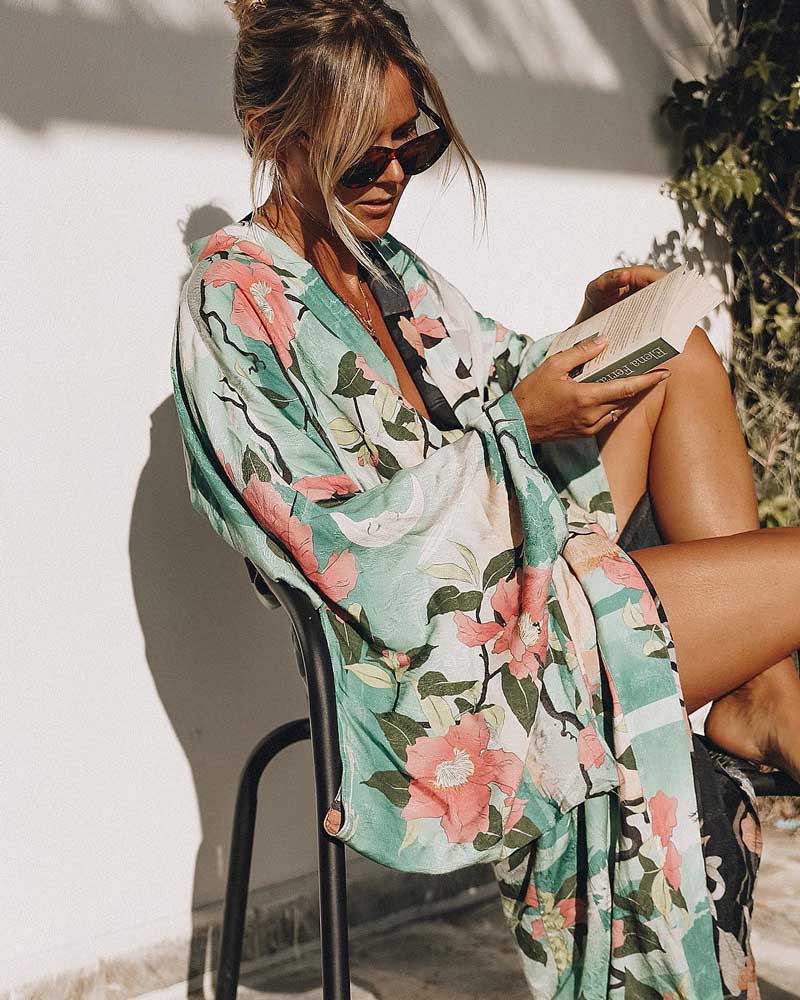 Kimono Floral Summer em Algodão