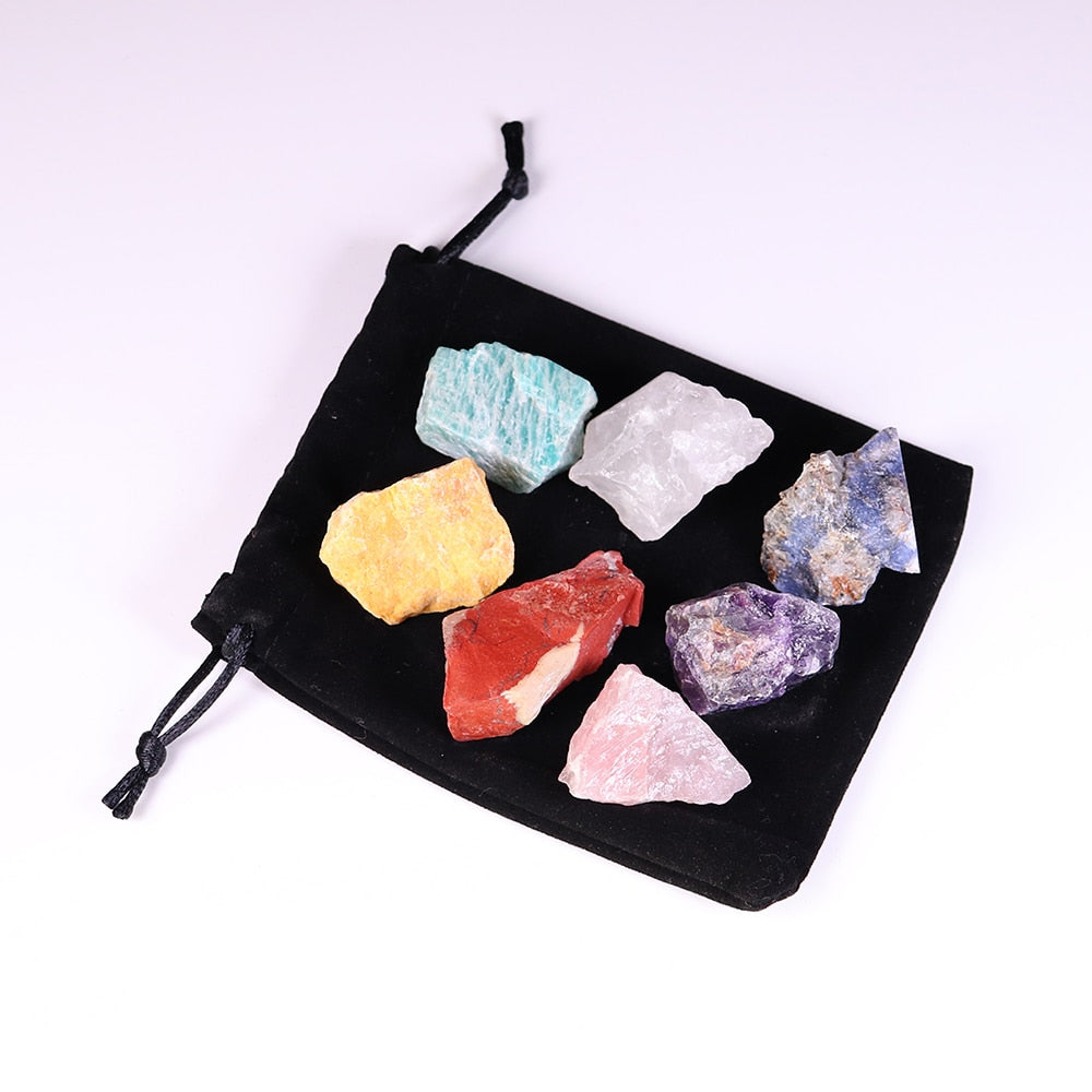 Conjunto de Pedras Naturais Sete Chakras