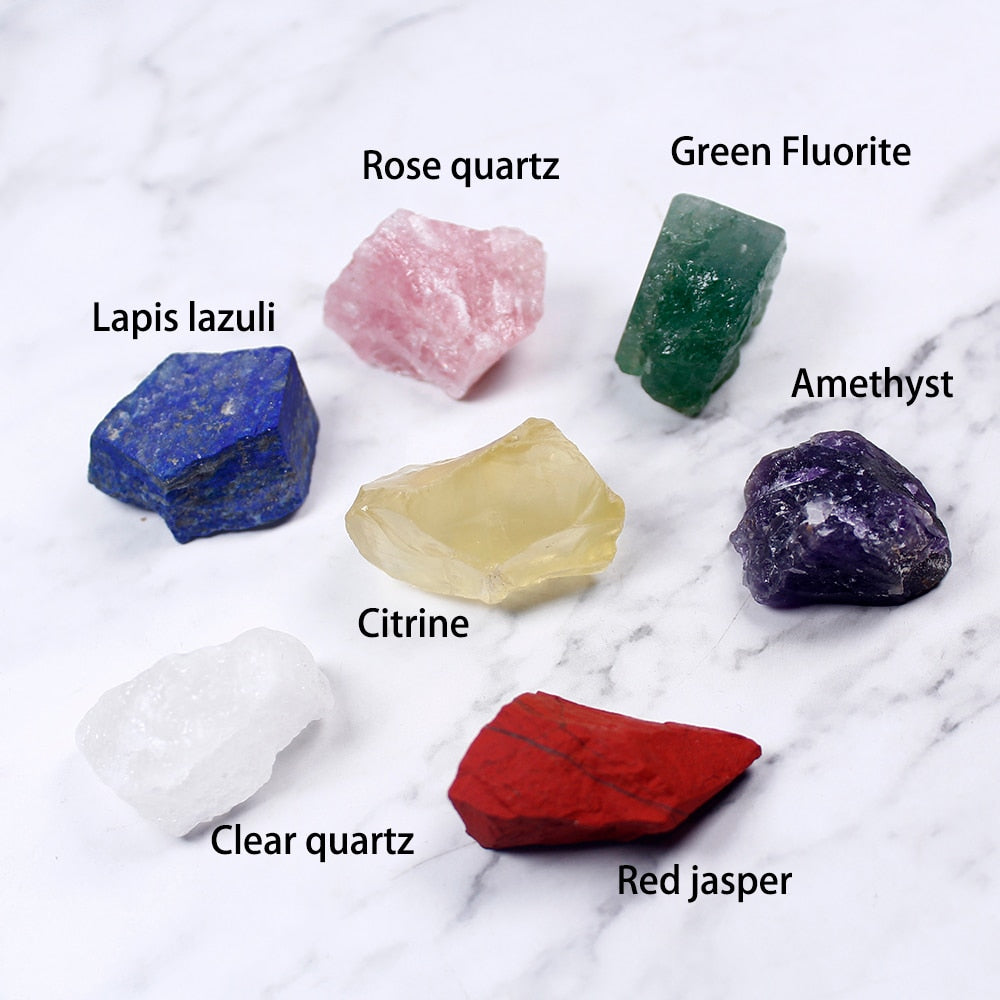 Conjunto de Pedras Naturais Sete Chakras