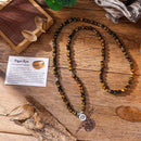 Japamala com 108 Contas em Pedras Naturais Olho de Tigre