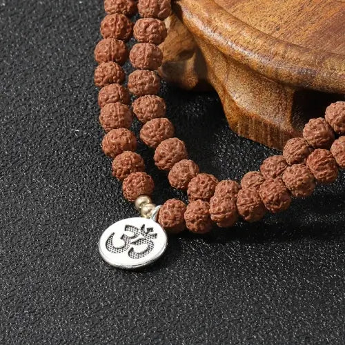 Japamala Com Semente Rudraksha Natural 108 Contas