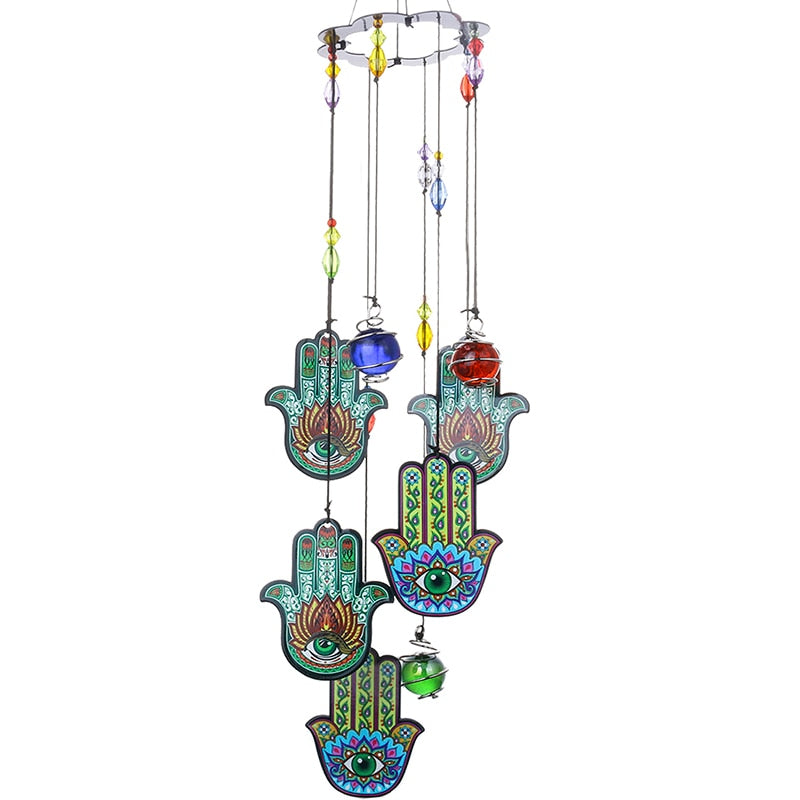 Sun Catcher Multi Hamsa Mão de Fatima - Sorte 🍀