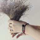 Bracelete Tai Chi com Pedras Obsidiana e Onix Vermelho