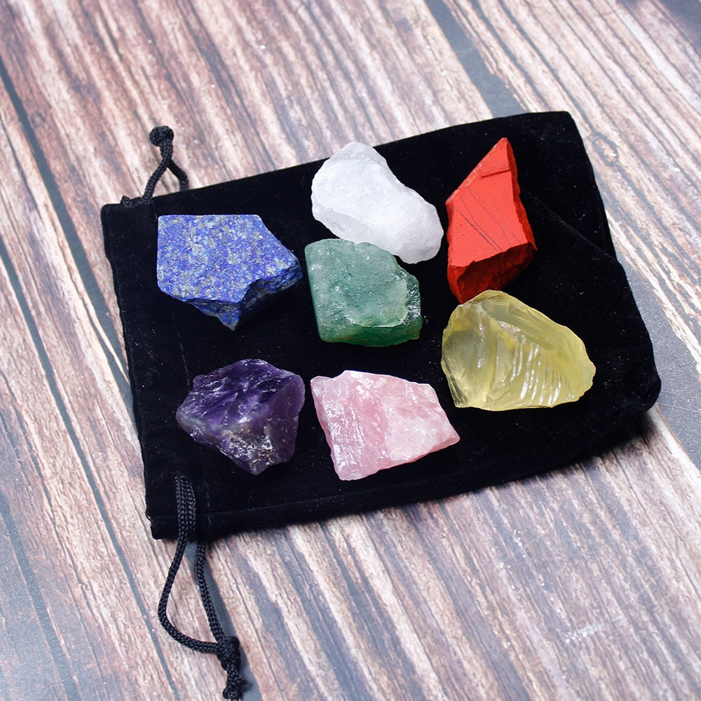 Conjunto de Pedras Naturais Sete Chakras