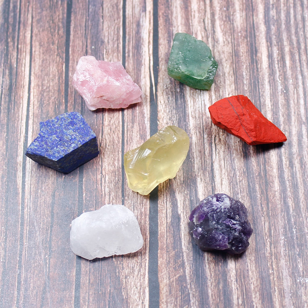 Conjunto de Pedras Naturais Sete Chakras