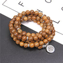 Japamala Budista com 108 Contas em Madeira