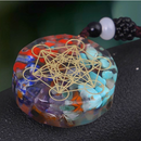 Caixa Metatron - Colar Orgonite e Pedras 7 Chakras