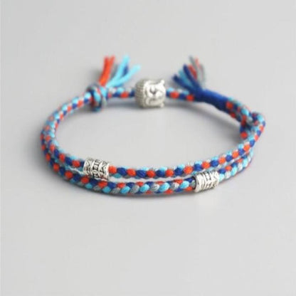 Pulseira Budista Trançada Multicolorida
