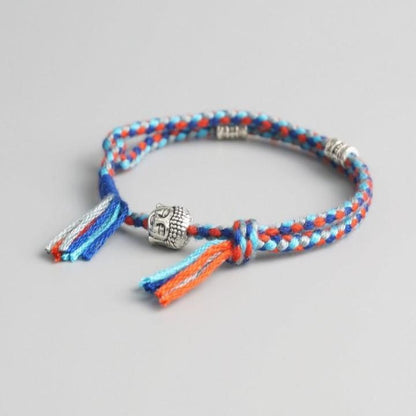 Pulseira Budista Trançada Multicolorida