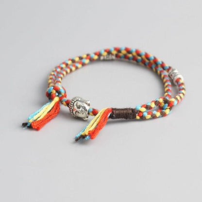Pulseira Budista Trançada Multicolorida