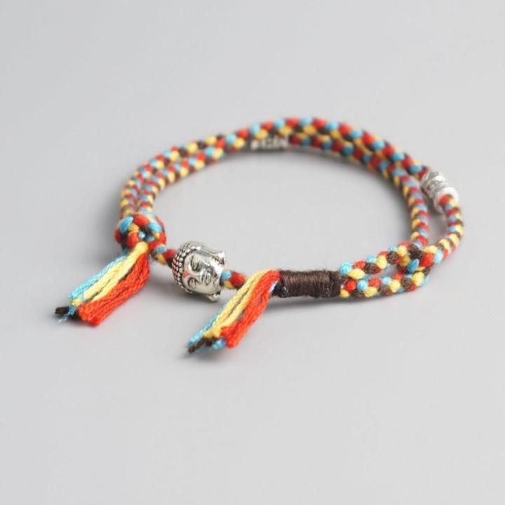 Pulseira Budista Trançada Multicolorida