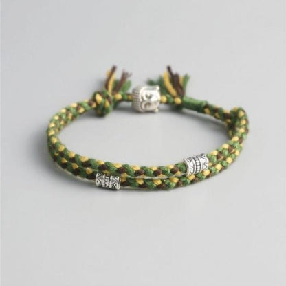 Pulseira Budista Trançada Multicolorida