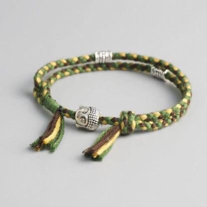 Pulseira Budista Trançada Multicolorida