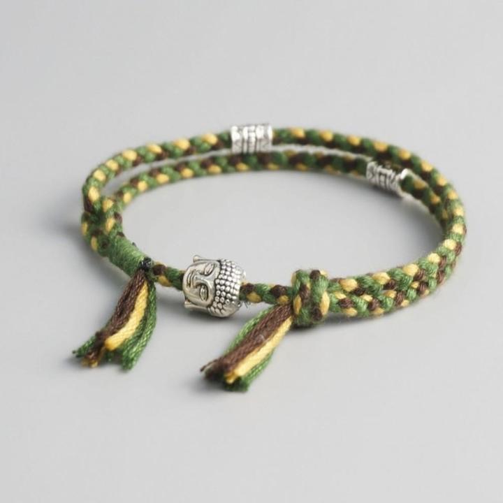 Pulseira Budista Trançada Multicolorida