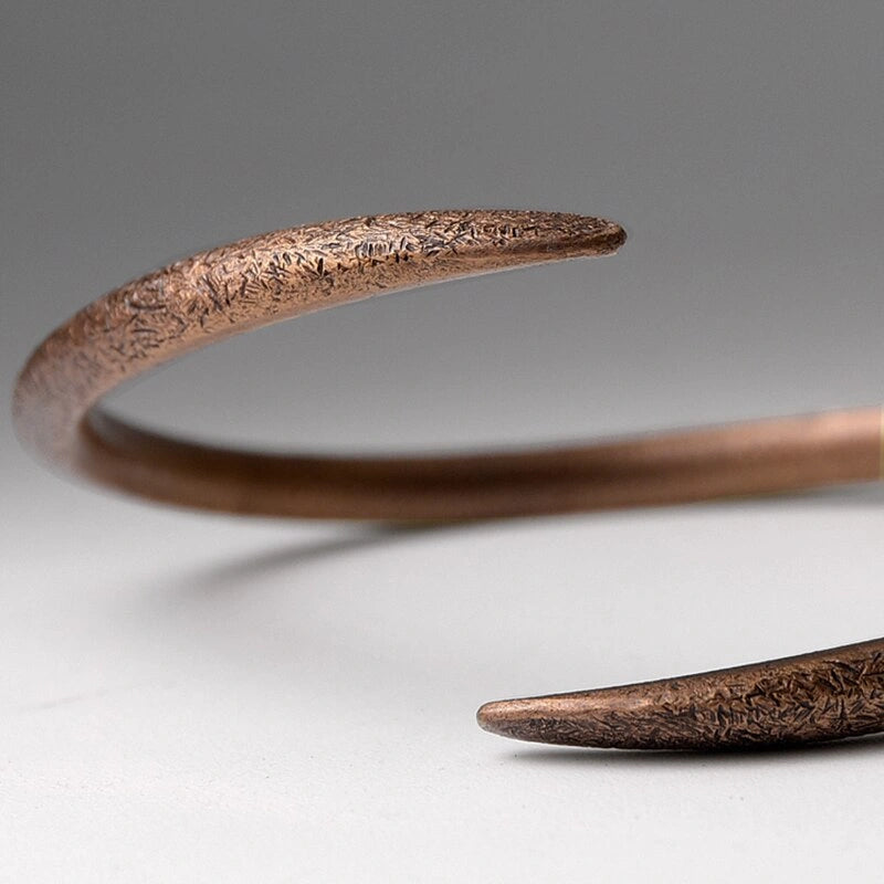 Bracelete Garra em Cobre Feito à Mão - Linha Nepal