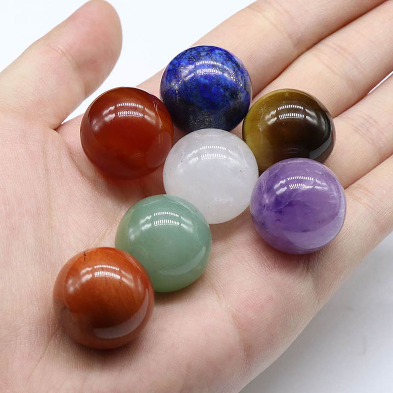 Caixa Esferas - Colar Meditação e Esferas 7 Chakras Pedras Naturais