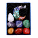 Caixa Lua Crescente - Colar Orgonite e Pedras 7 Chakras