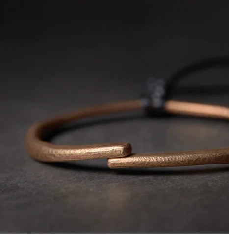 Ensō - Colar Círculo em Cobre Martelado à Mão - Linha Nepal