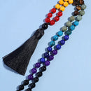 Japamala 7 Chakras com 108 Contas em Pedras Naturais Onix