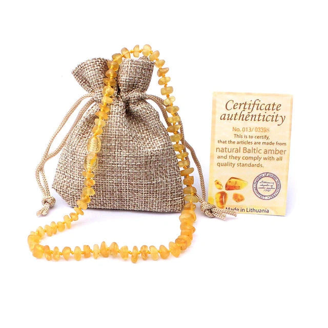 Colar ou Pulseira em Âmbar Báltico - Para Adultos, Crianças e Bebês