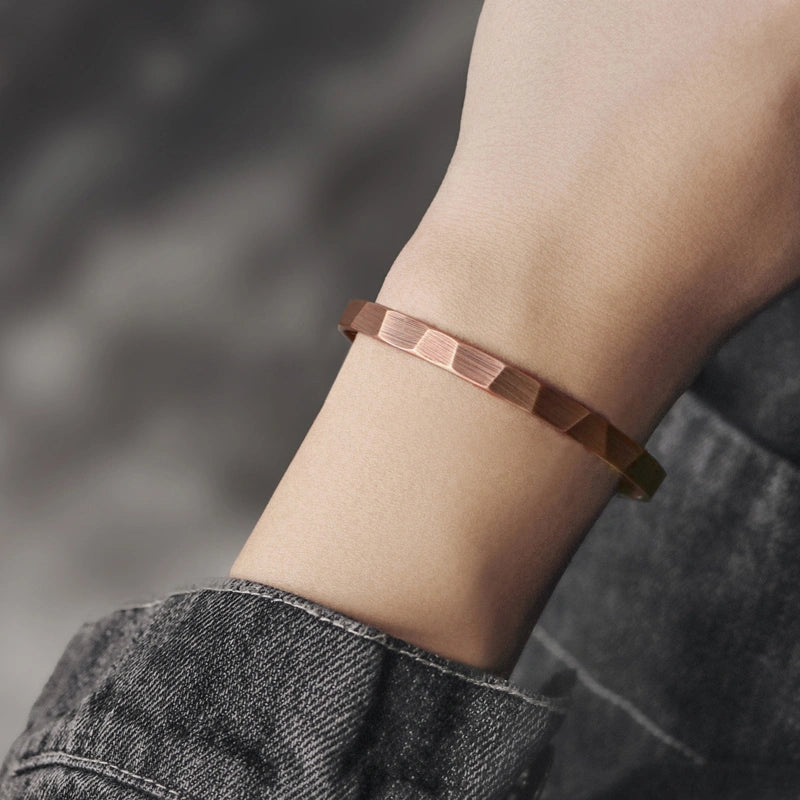 Bracelete Side em Cobre - Linha Nepal